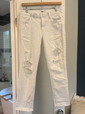 PAIGE Brigitte White Distressed Women's Jeans Size 27